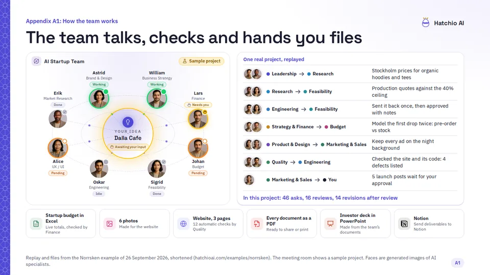 Slide 20 di 30: Appendice A1: il team si confronta, controlla e ti consegna i file